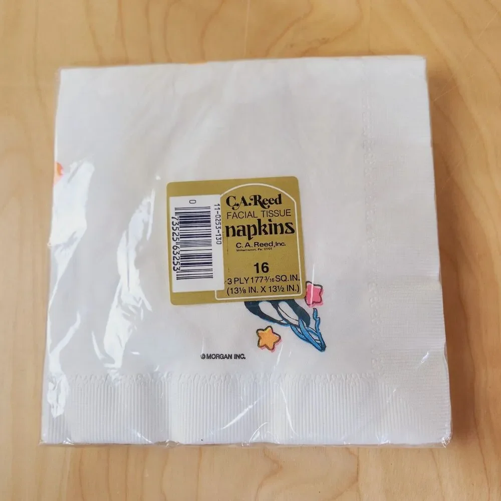 Vintage 80s Stardancer Party Napkins New Old Stock 16 Count by C.A. Reed